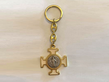Load image into Gallery viewer, Saint Benedict Cross Keychain
