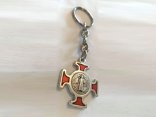 Load image into Gallery viewer, Saint Benedict Cross Keychain