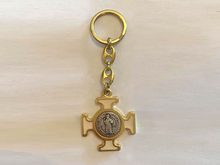 Load image into Gallery viewer, Saint Benedict Cross Keychain
